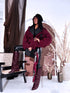 LUX jacket + belt "MOTIVATION V10385" - BORDO